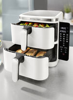 Digital varmluftsfritös med dubbel kammare “FryUP” VIT