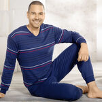 Interlockpyjamas med V-ringning och muddar, 