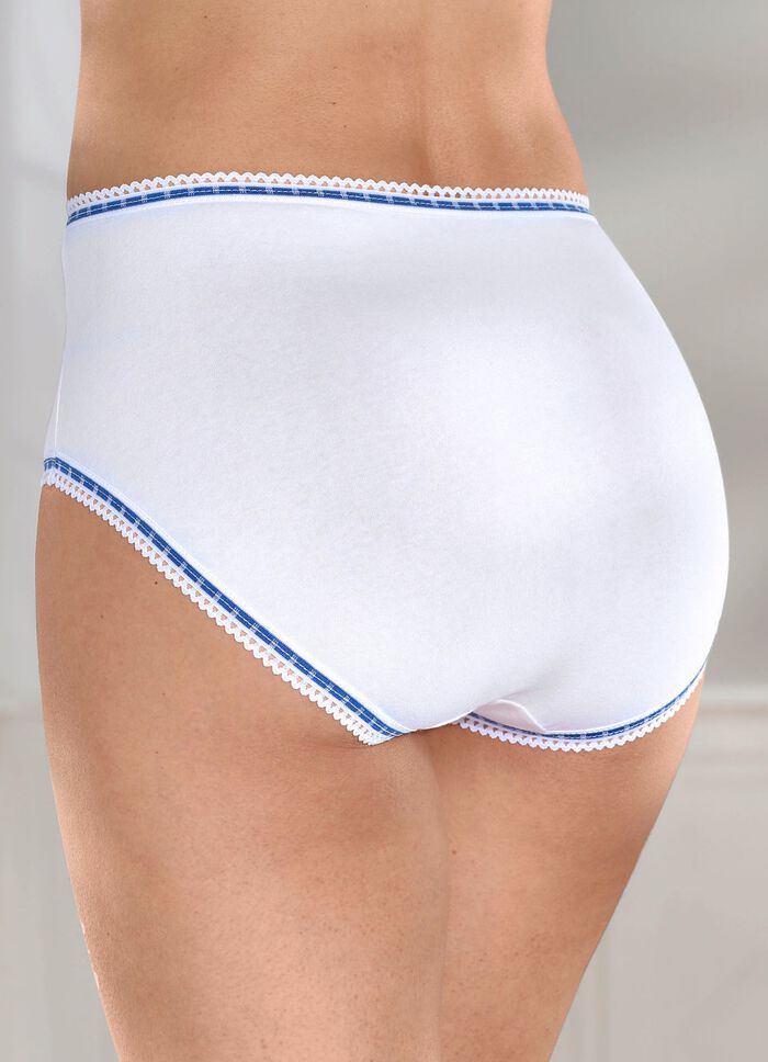 Paket med sju trosor med kontrasterande detaljer 