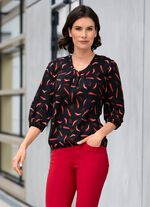 Tunika med bl&auml;ckstr&aring;letryck 