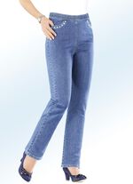 Jeans i bekv&auml;m pull-on-stil LJUSBL&Aring;