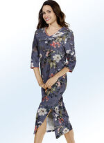 Vadl&aring;ngt nattlinne med 3/4-l&aring;nga &auml;rmar MARIN F&Auml;RGERIGT