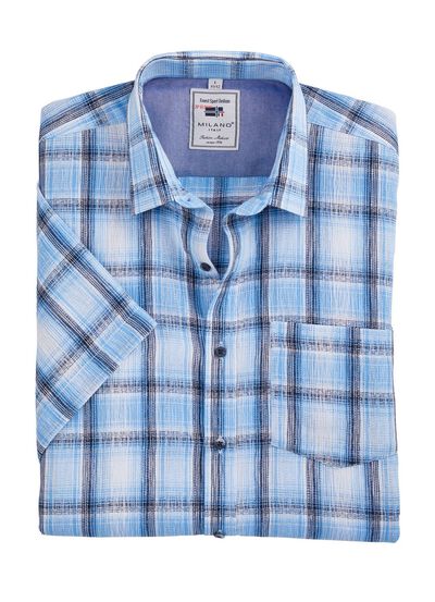 Rutig skjorta fr&aring;n "Milano Italy" i 3 f&auml;rger 