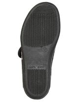 Varma damtofflor, bredd H, med kardborreband SVART