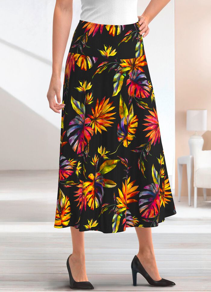 Kjol med briljant f&auml;rgtryck 