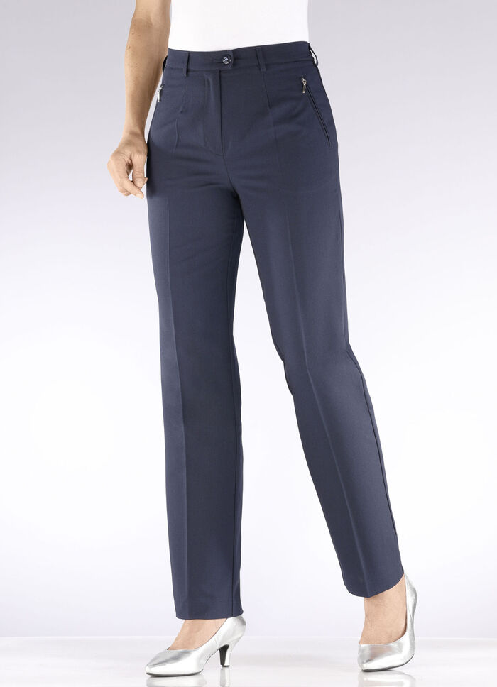 Byxor med dragkedjor p&aring; sidofickorna MARINE