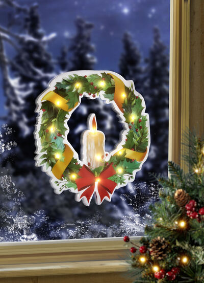 Upplyst fönsterbild 