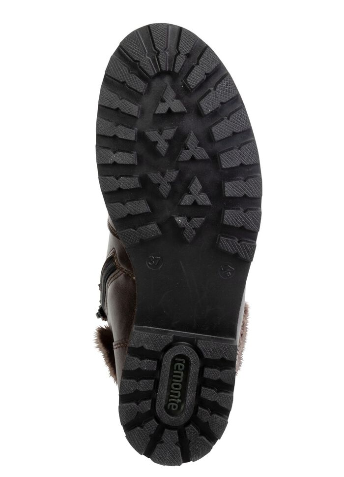 Remonte st&ouml;vlett med sn&ouml;rning och plyschkrage 