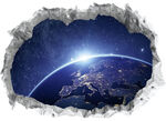 3D-väggtatuering Galaxy noctilucent, 