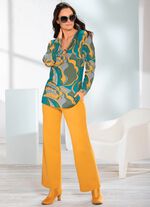 V-ringad topp med dekorativ ring 