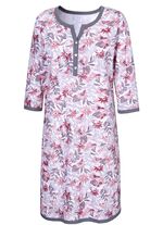 Nattlinne med knappsl&aring; och 3/4-&auml;rmar 