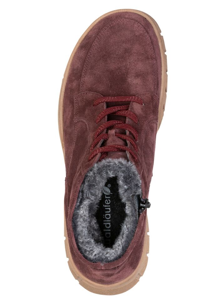 Waldl&auml;ufer, fodrade damst&ouml;vlar, vinterskor, bredd H, med uttagbar fotb&auml;dd BORDEAUX