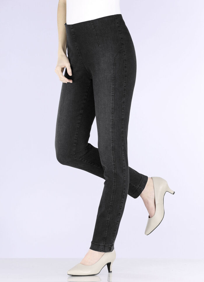 Pull-on-jeans SVART