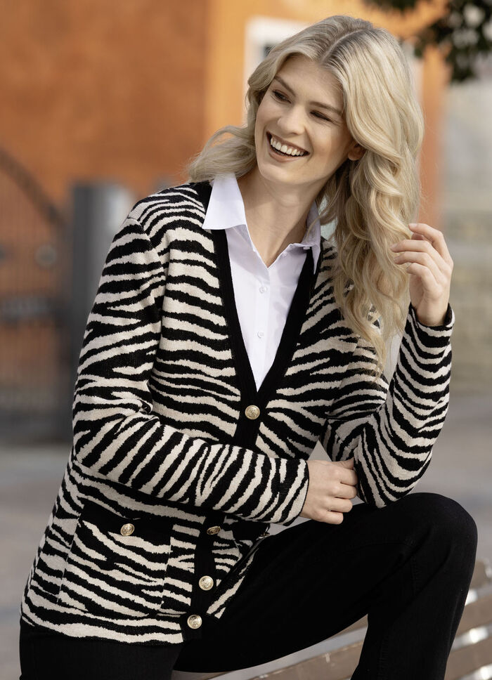 Cardigan i jacquarddesign 