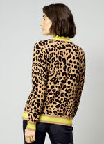 Cardigan med djurpälslook 