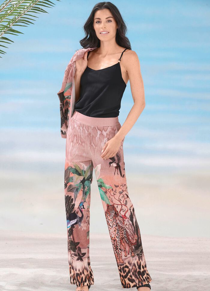 Laurina-byxor med briljant f&auml;rgtryck 