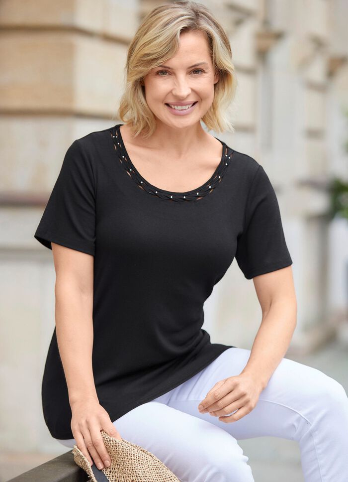 Skjorta med strassstenar 