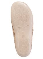 ELENA EDEN tofflor tillverkade av delvis gl&auml;nsande tryckt textilmaterial 