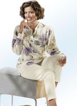 Götting-pyjamas, långärmad, med knappslå och muddar 