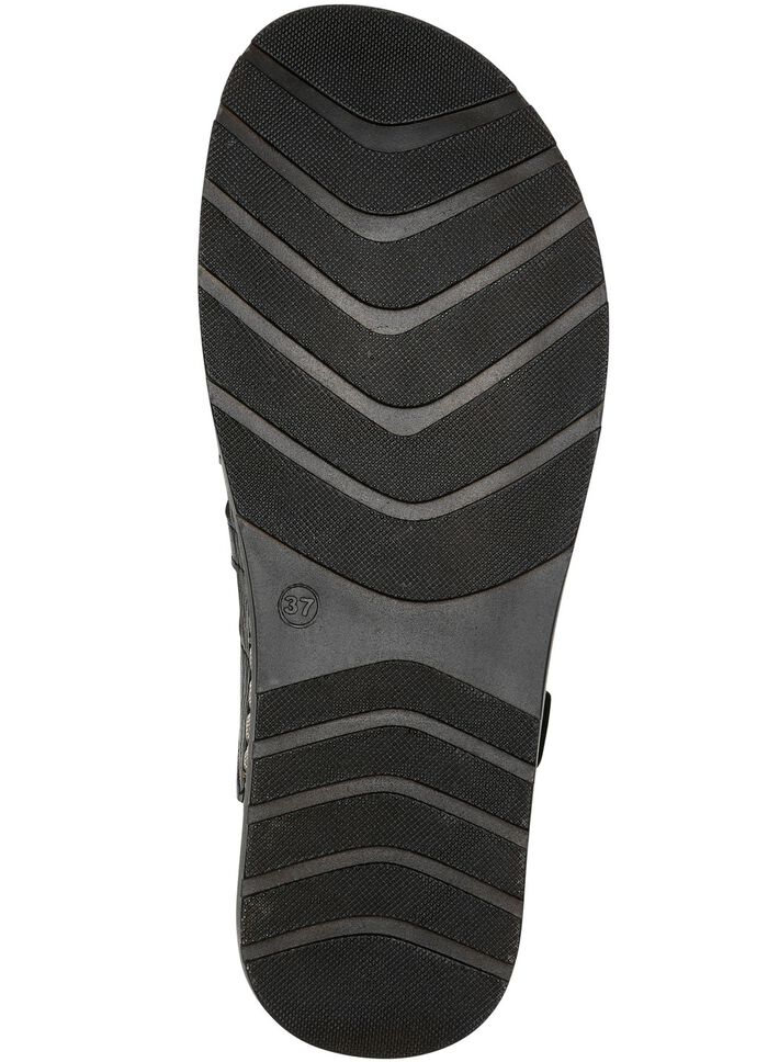 Gemini sandal med elastisk dekorativ sn&ouml;rning SVART