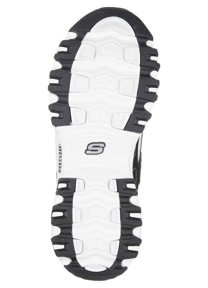 SKECHERS, sportiga damsneakers, med uttagbar fotbädd SVARTVITT