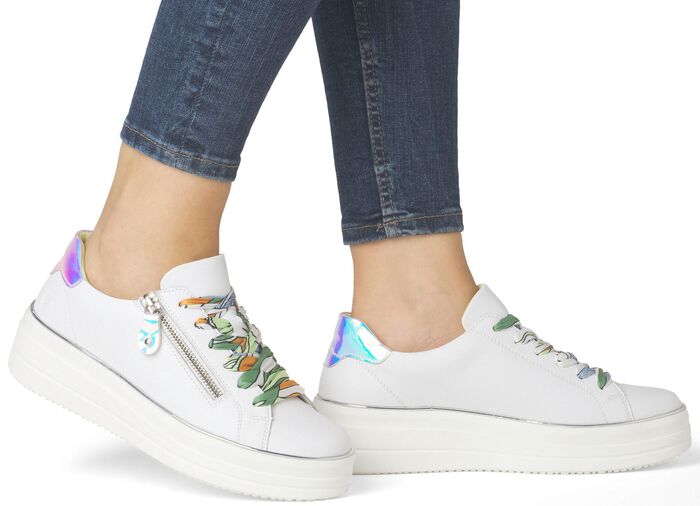 Remonte sneakers med f&auml;rgglad sn&ouml;rning 