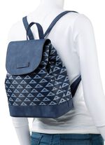 Ryggs&auml;ck med effektivt m&ouml;nstrad textil M&Ouml;RKBL&Aring;