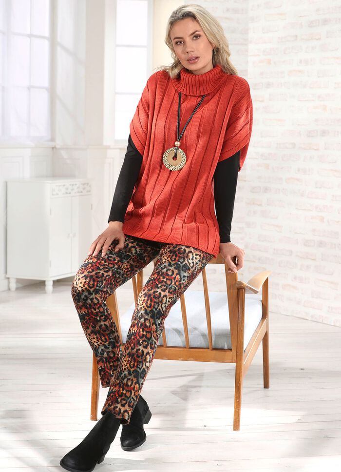 Pulloverväst med stretchig look 