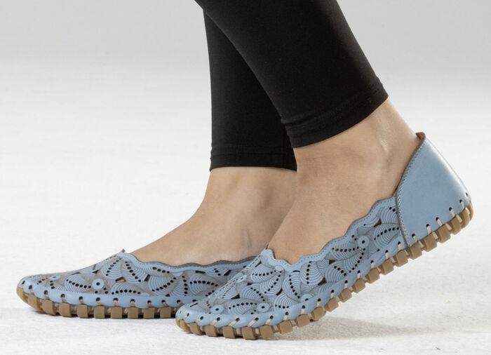 ELENA EDEN ballerina med intressant prägling JEANS