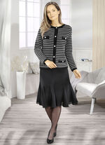 Cardigan med genomarbetad texturerad mix 