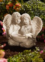 f&aring;gelbad &auml;ngelpar ANTIK VIT