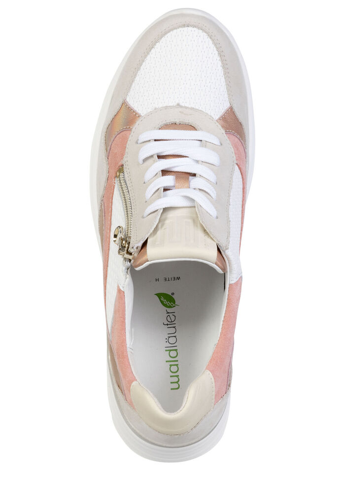 Waldläufer, bekväma damskor med snörning, bredd H, med uttagbar fotbädd BEIGE-MULTICOLOR