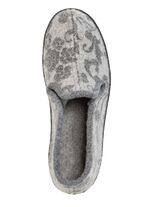 Blommig tryckt toffel av ullfilt 