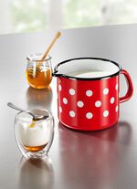 Mj&ouml;lkkruka av slitstark st&aring;lemalj 