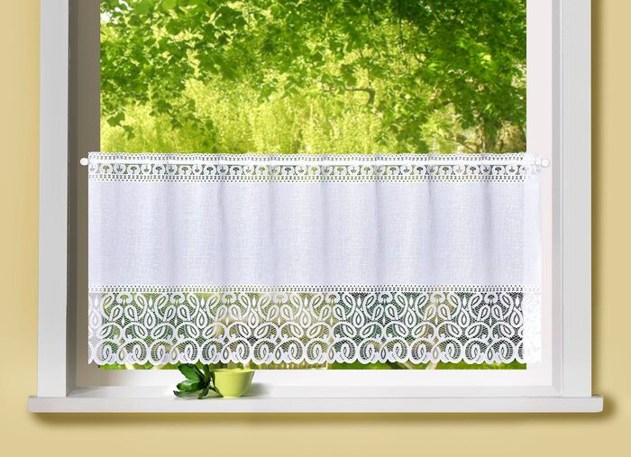 Kort gardin med st&aring;nggenomf&ouml;ring 