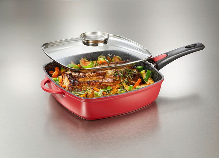 "King" rektangul&auml;r panna av gjuten aluminium 