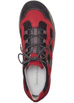 Waldl&auml;ufer, sportiga damskor med sn&ouml;rning, bredd H, med uttagbar fotb&auml;dd GRANAT R&Ouml;D-SVART-GR&Aring;