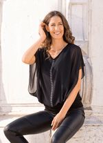 ponchotunika med strassdekoration 