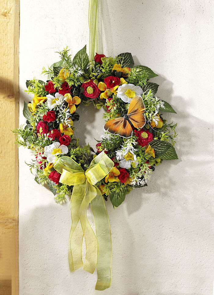 Vägg- eller dörrdekorationer med vårblommor, 