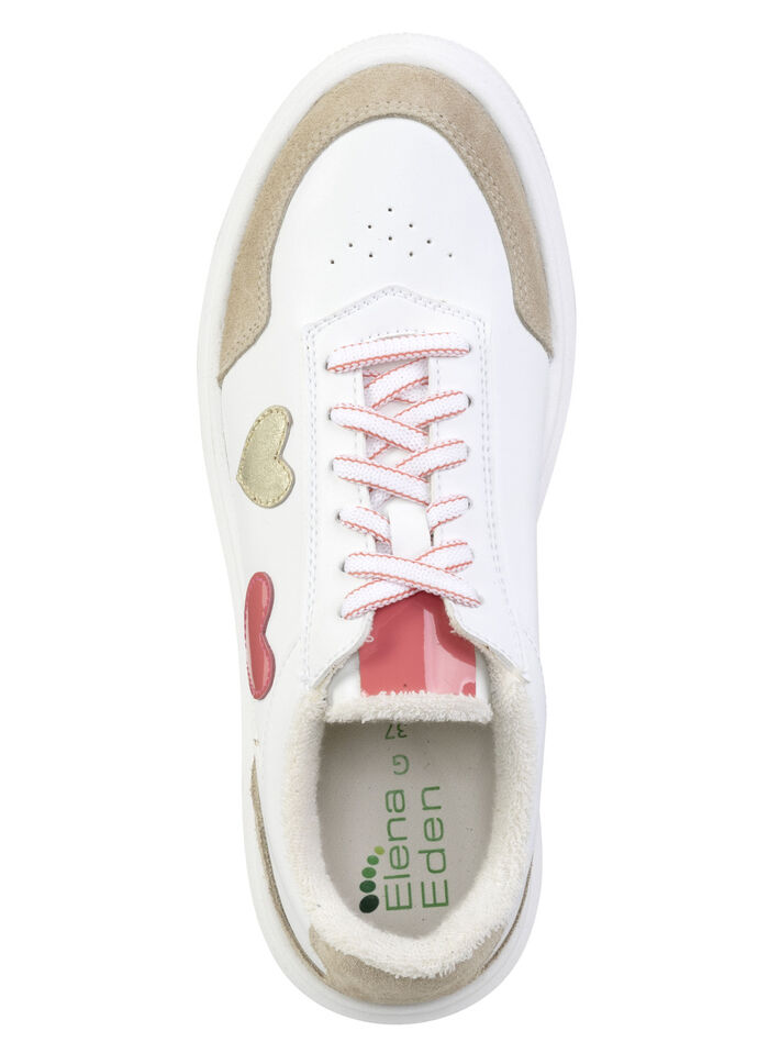 ELENA EDEN sneakers dekorerade med söta hjärtan, 