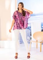 Topp i dubbla lager med chiffong&ouml;verdrag 