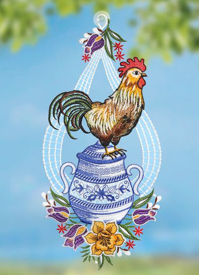 F&ouml;nsterbildstupp gjord av &auml;kta Plauenspets 