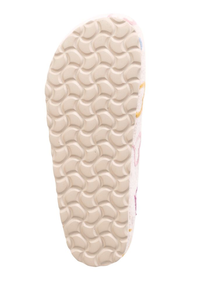 Laurina, klassiska damtofflor, bredd H, med anatomiskt formad fotbädd ECRU