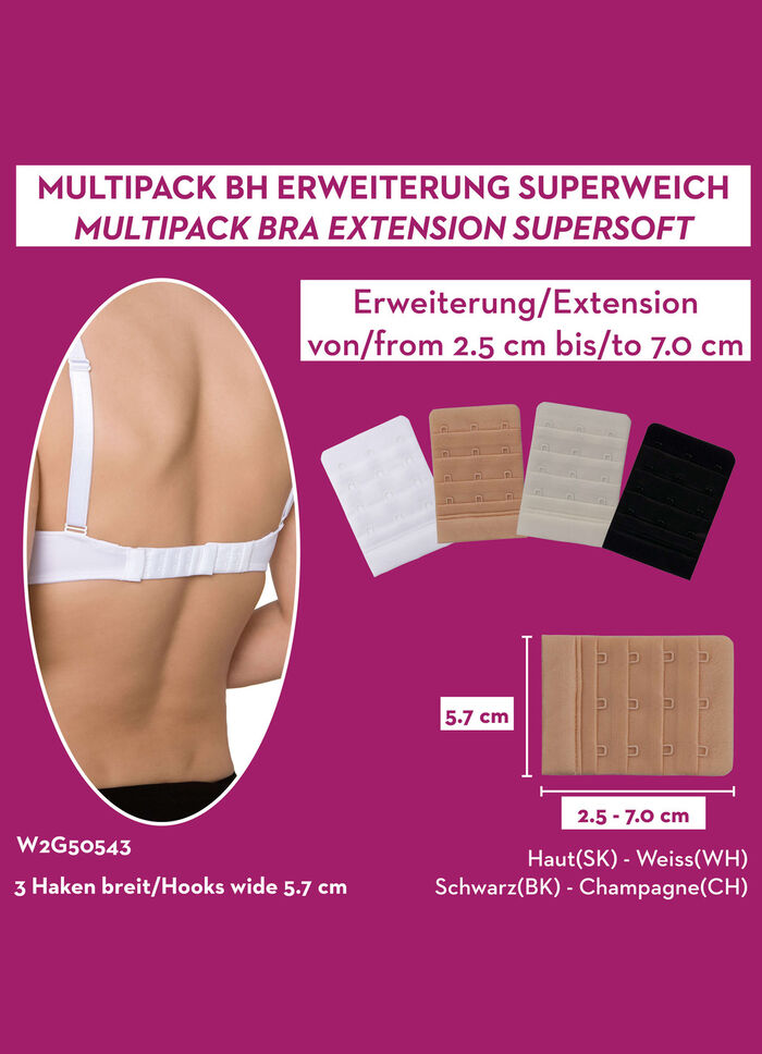 Miss Perfect Wow 2 Go Fyrpack BH-förlängare 1X WEISS, 1X SEKT, 1X PUDER, 1X SCHWARZ