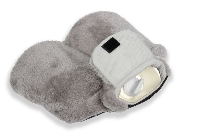 Vital Comfort värmeflaska för fötterna med mjukt fleeceöverdrag GRÅ
