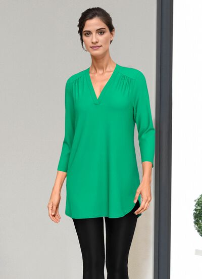 Skjorttunika med V-ringning 
