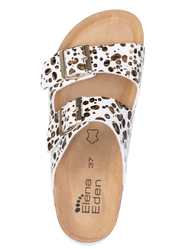 ELENA EDEN, trendiga damslippers, vidd H, med kardborreband KR&Auml;MBRONS