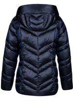 Quiltad jacka med fast huva 