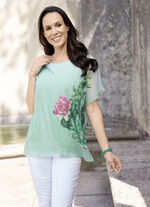 Tunika med blommigt tryck 