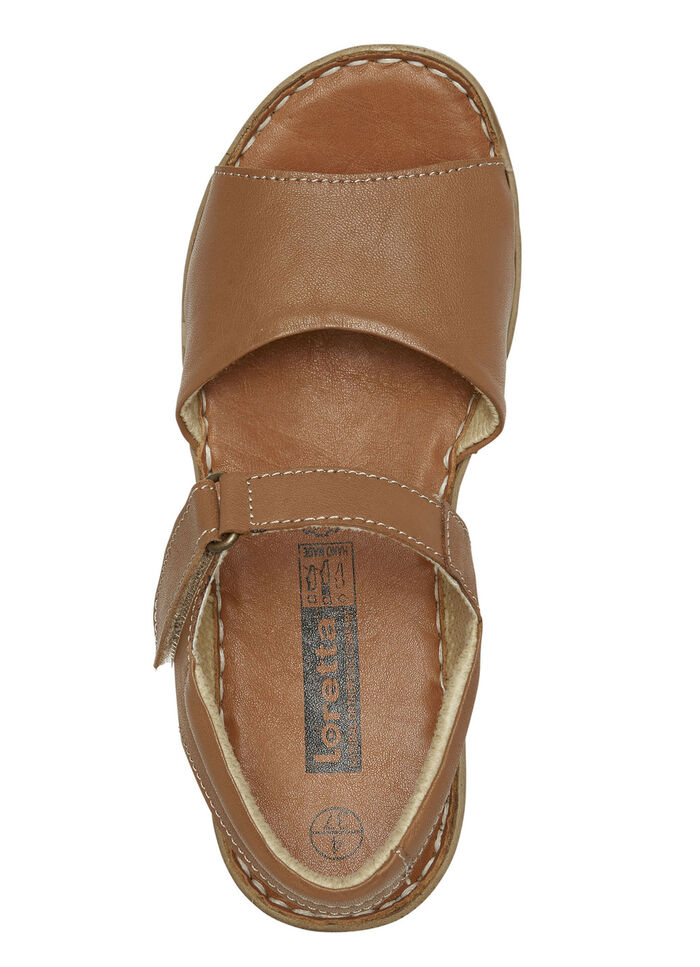 Sandaler från ELENA EDEN mer reglerbart kardborreband COGNAC